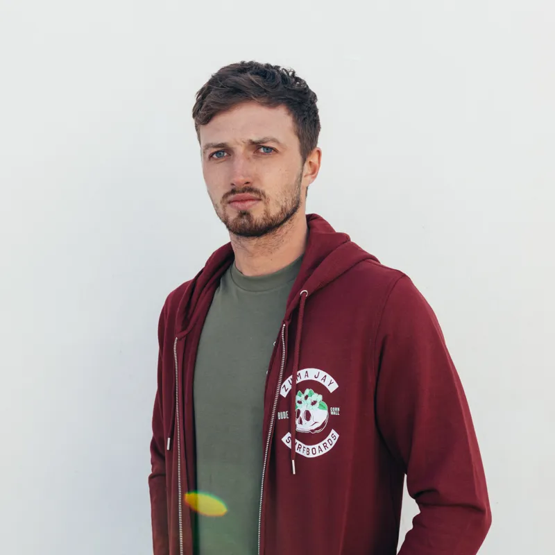 Zuma Jay Harlot Zip Hoody Burgandy-2